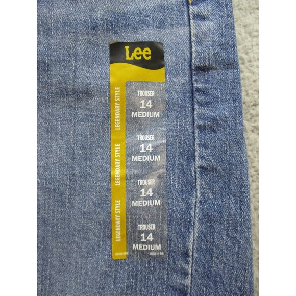 LEE Jeans Womens 14 Blue Straight Wide Leg Curvy High Rise Trouser Denim (30x32) - Picture 3 of 11